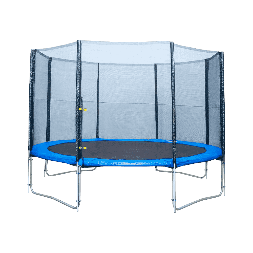 10ft Round Trampoline With Straight Enclosure Tube To The Ground