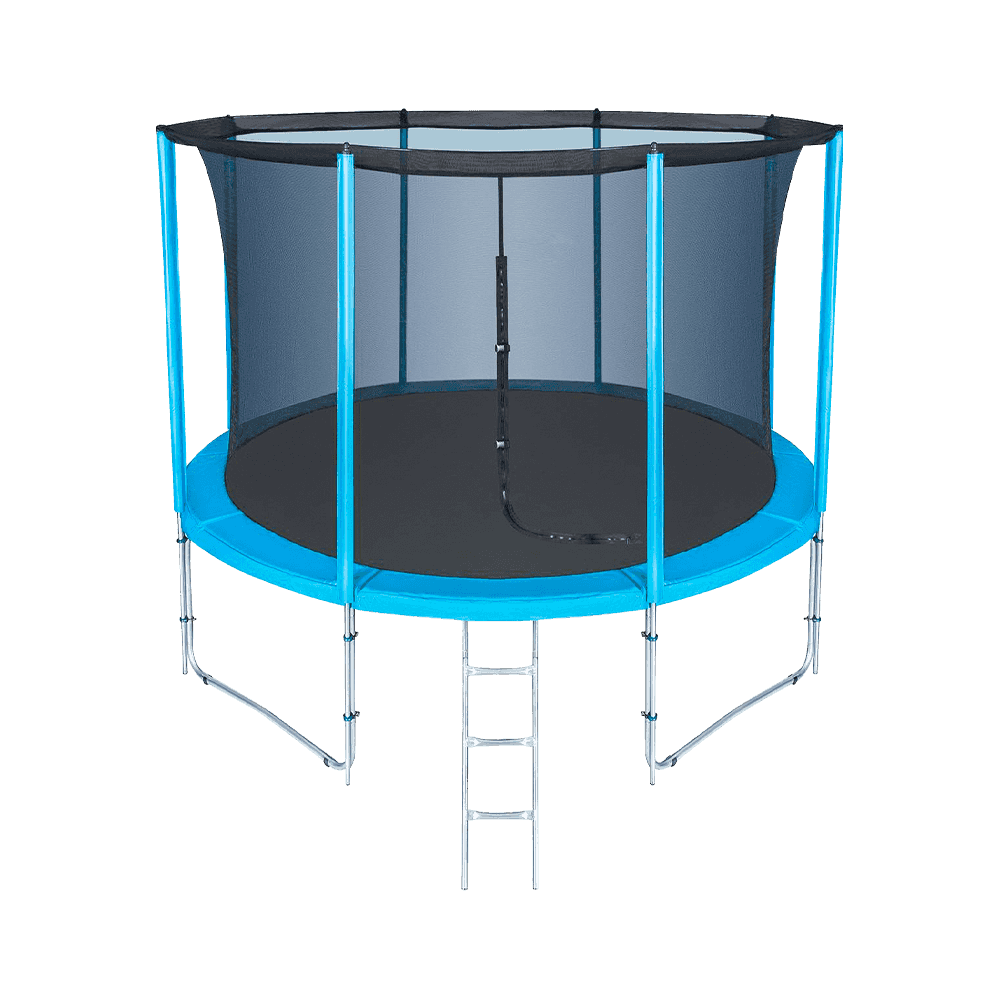 Blue Round Safety Trampoline